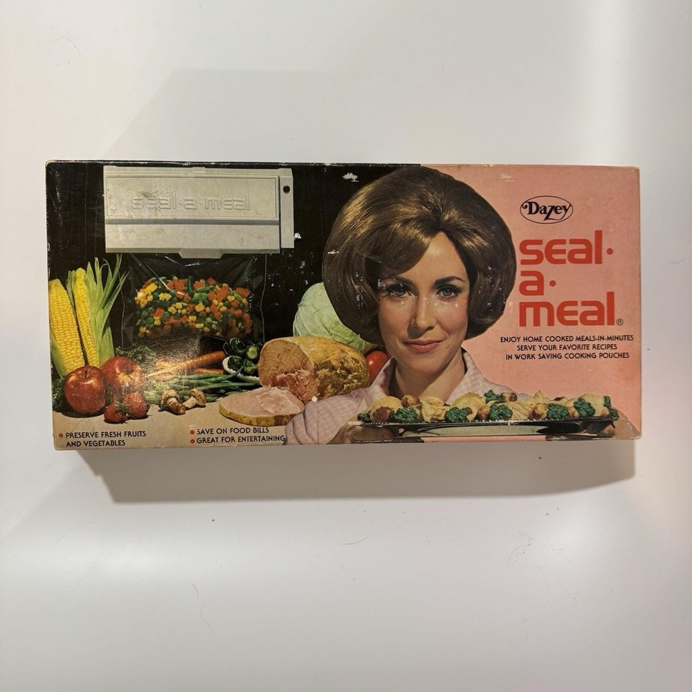 VTG 70s Dazey Seal-A-Meal Vacuum Sealing Appliance Original Box Model 5000